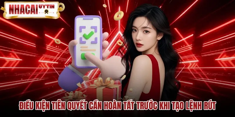 Điều kiện cần hoàn tất trước khi tạo lệnh rút Điều kiện tài khoản trước khi rút tiền