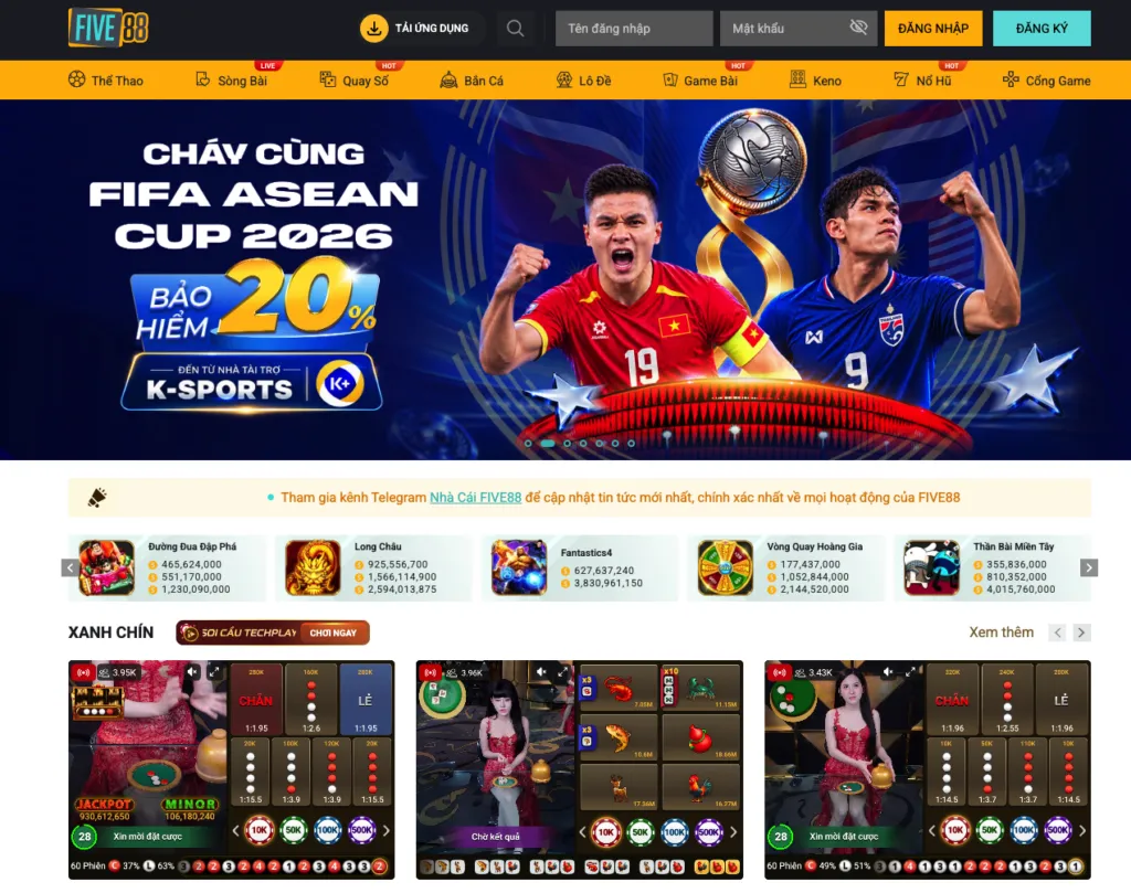 Giao diện Nhà Cái Uy Tín Top6 - Five88